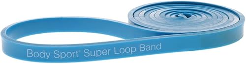 Body Sport Super Loop Band de 41 pulgadas, látex, tabla de ejercicios incluida, bandas para entrenar - Banda de ejercicio