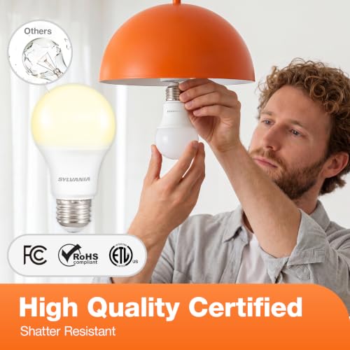 Image of Sylvania LED Light Bulb, 60W Equivalent A19, Efficient 8.5W, Medium Base, Frosted Finish, 800 Lumens, Bright White - 4 Count (Pack of 6) (79704)
