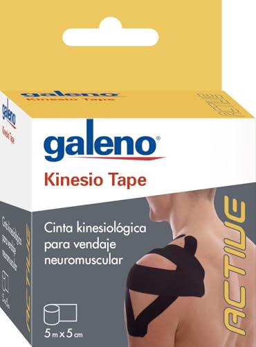 Kinesio Tape Negro | Cinta Kinesiológica 5 m x 5 cm | Vendaje Neuromuscular para Soporte Muscular y Articular | Resistente al Agua, Elástica y Hipoalergénica | Ideal para Deporte y Fisioterapia