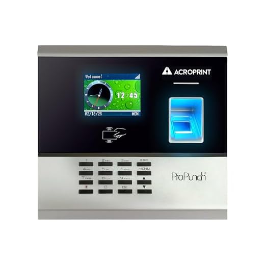 Acroprint ProPunch Time Clock System for Employees – Biometric Fingerprint Time Clock for Small Business, No Monthly Fees, Advanced Time Card Machine with Employee Time Tracker