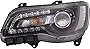 For Chrysler 300 2018 2019 2020 2021 Headlight Driver Side | Halogen | Black Interior | Replacement For CH2502331 | 68402949AA