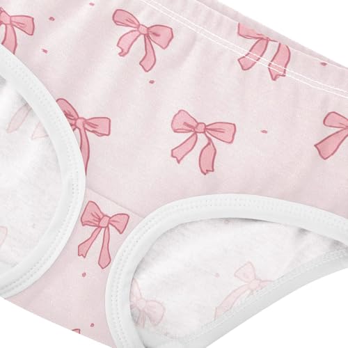 Wusikd Pink Bow (2) Girls' Underwear Cotton Girls Briefs Soft Toddler Underwear 2T4