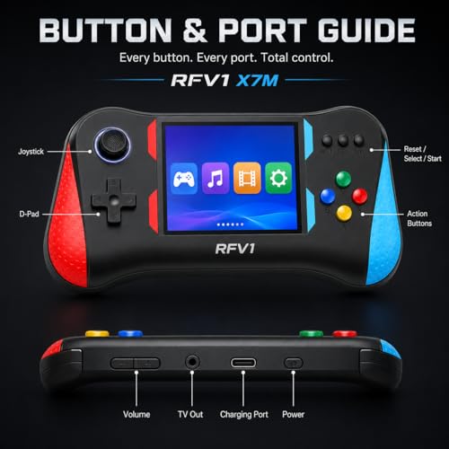 X7M 500 in 1 Retro Handheld Gaming Console | 3.5 Inch Big Display Portable Video Game with TV Support, Built-in Classic Games, 2 Player Mode for Kids & Family Fun ,Best Gift for Kids 4 41PRGpLLTbL