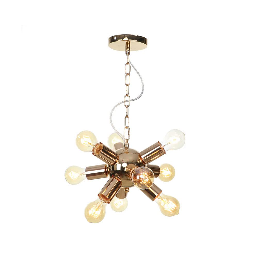 FYZDLAOR Vintage Wrought Iron Chandelier,Decorative Pendant Light for Living Room Bedroom Cafe Teahouse Bar Dining Room Club（E27）