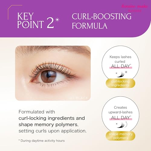 Image of Heroine Make by KissMe Volume & Curl Mascara | Waterproof, Volumizing & Lengthening Mascara for Thick, Defined Lashes | Smudge-Proof, Curling Formula | Made in Japan | Black| 3 Pack