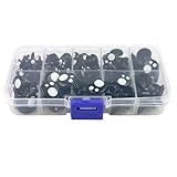 Supvox 100 Pcs Yeux de Sécurité en Plastique Noir Yeux Bleus Yeux de Poupée pour Bricolage Artisanat Animaux en Peluche Ours Jouets Noir