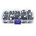 SUPVOX 100 Pcs Yeux de Sécurité en Plastique Noir Yeux Bleus Yeux de Poupée pour Bricolage Artisanat Animaux en Peluche Ours Jouets Noir