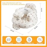Inflatable Baby Seat with Tray, Fully Supportive Infant Floor Seat, Baby Chairs for Entertaining and Bathing, Built in Air Pump Blow Up, Learning Sit-Up Seat for Infants 3 Months & Up (Bear) - Image 2