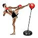 COSTWAY Palla da Boxe Punching Ball, Sacco di Pugilato Palla di velocità, Palla di Pugilato per Adulti e Bambini,Rosso Nero