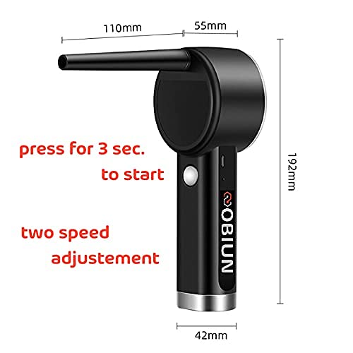oBiun 2-in-1 tragbarer Mini-Staubsauger & und Staubentferner leistungsstark. Luftduster, gasfrei, kabellos und mit 2… - Image 6