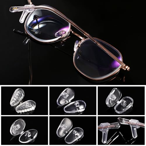 YIXISI 35 works Glasses Nose Pads Kit, Eyeglass Nose Pads, Silicone Screw-in Nose Pads Glasses Repair Kit - Image 3