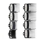 Professioneller Haarschneider-Grenzführungskamm, Kompatibel Mit Keimei, Trimmer, Universeller Schneidführungskamm, Haarschnitt-Werkzeuge, Grenzkamm(Metal-8Pcs(1.5-19mm))