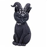 猫 オブジェ ハロウィーの庭の装飾 黒猫 角るの猫 翼るの猫 ハロウィ人気 おしゃれ 北欧 おしゃれ 玄関 ヤギ ハロウィーン飾り 飾り物 プレゼント ギフト (スタイル1)