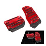 Copripedali Auto Cambio Automatico, per Opel Corsa 2014-2023/Opel Corsa D 2006-2014 Pedaliera Sportiva Antiscivolo Alluminio Gomma Kit Freno Acceleratore,C