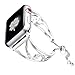 Secbolt Bling Bands Compatible Apple Watch Band 38mm 40mm iwatch Series 4/3/2/1, Stainless Steel Dressy Jewelry Diamond Bracelet Bangle Wristband Women, Silver