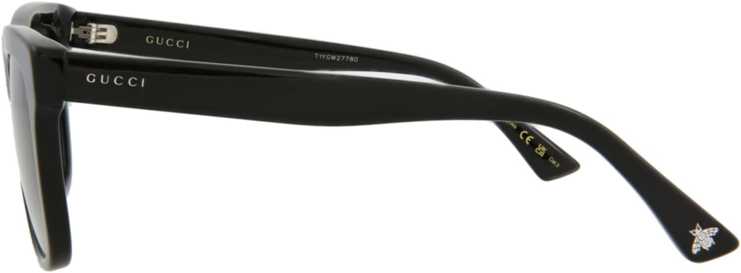 Gucci Square/Rectangle Sunglasses Black Black Grey Luxury Eyewear Made In Japan Acetate Frame Designer Fashion for Everyday Luxury - Image 3