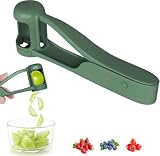 Traubenschneider,Edelstahl Weintrauben Schneider,Trauben Schneider für Kleinkinder und Babys,Obstschneider Tomatenschneider,Küchengadget für Gemüse,Obst,Kuchendekoration (1 Stück-Grün)