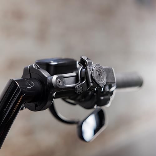 Image of Quad Lock Motorcycle Handlebar Phone Mount PRO - Large with Vibration Dampener and MAG Phone Case for iPhone 12 Mini