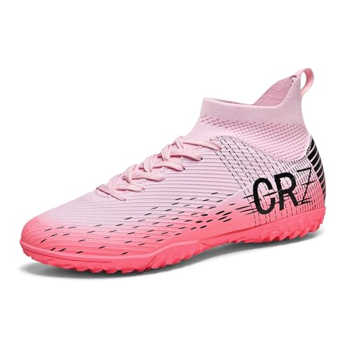 Image of Soccer Cleats for Mens Womens Indoor Turf Soccer Shoes Youth AG TF Training Football Boots Unisex