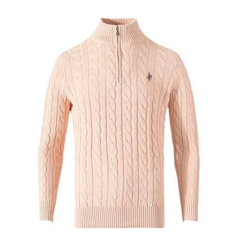Pull col roulé homme zippé en coton confortable taille L