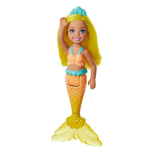 Muñeca Barbie Dreamtopia Chelsea Sirena 16.5 cm cabello amarillo miniatura 1