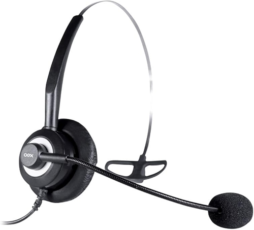 OEX Fone De Ouvido Heasdet para Call Center RJ11 HS101 - Preto