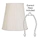 Creme Mushroom Pleat Large Lamp Shade 12