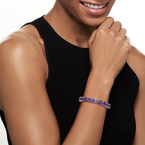 Ross-Simons 50.00 ct. t.w. Amethyst Tennis Bracelet in Sterling Silver2