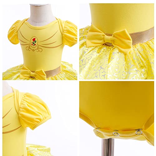 MYRISAM Christmas Costumes for Baby Toddler Girls Princess Birthday Bodysuit Romper Tutu Dress w/Headband by MYRISAM - Image 3