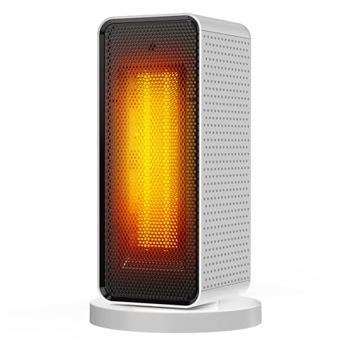 セラミックヒーター 小型 首振り 速暖 セラミックファンヒーター 【最大1200w&小型で足元・卓上適用】ヒーター 電気ストーブ 2秒速暖 3段階温度調整 転倒オフ 省エネ 90°自動首振り 低騒音 安全保護 過熱保護 足元 トイレ 脱衣所 洗面所 オフィ