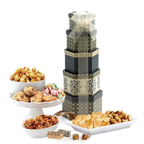 Gourmet Food Gift Basket Tower Snack Gifts for Women, Men, Families, College &ndash; Delivery for...