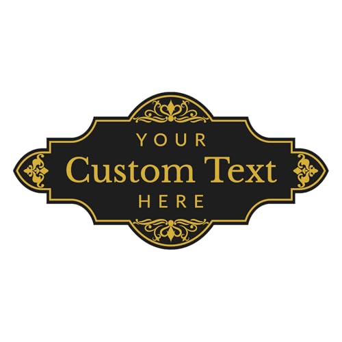 Custom Frontier Elegant Sign – Obsidian Gold – X-Large (5.5"x11")
