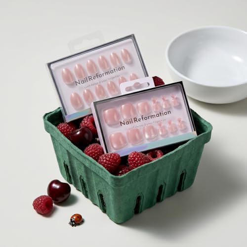 Peach Velvet 64 Pcs Press On Nails & Toenails for