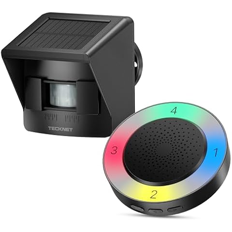 TECKNET Solar Wireless Driveway Alarm Cover