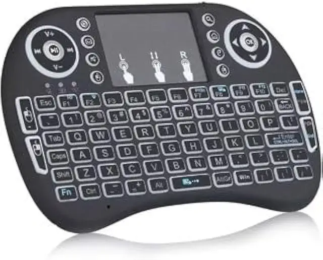 Mini Teclado Sem Fio com Touchpad para Smart TV, TV Box e PC