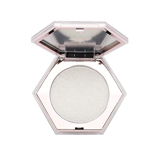 FREEORR Holographic Highlighter Palette, Chrome Metallic Glow Bronzer Makeup Powder, Face Illuminator with Shine Shimmer-Silver