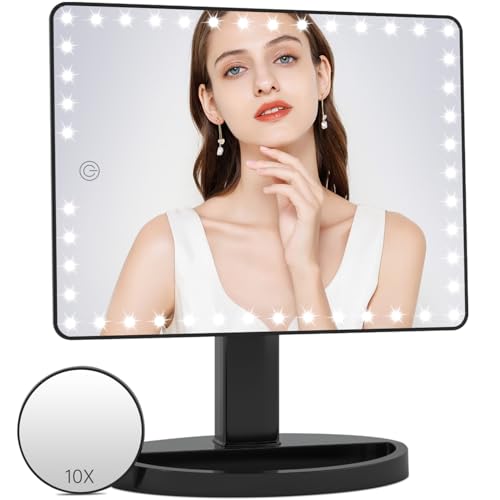 Espejo para maquillaje iluminado grande FUNTOUCH miniatura 6