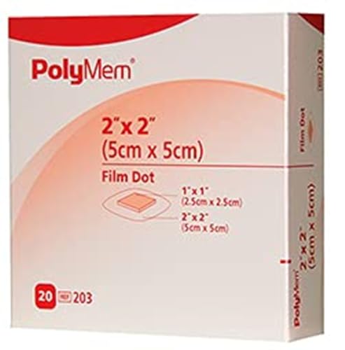 203 Dressing PolyMem Film Dot Wound LF Foam 2x2 Sq 20 Per Box Part No. 203 by- Ferris Mfg Corp by Beststores