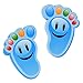 Bluecell 15-Pairs Cartoon Guide Self-Adhesive Footprints Stickers Floor Decals for Kids Room Party Nursery Floor Stairs Decor (Blue)