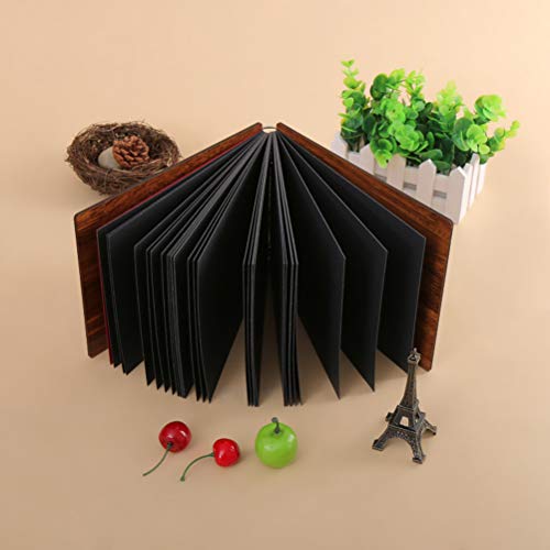 Álbum de fotos de scrapbook vazado de madeira de 20 cm DIY para presentes de viagem de dia dos namor