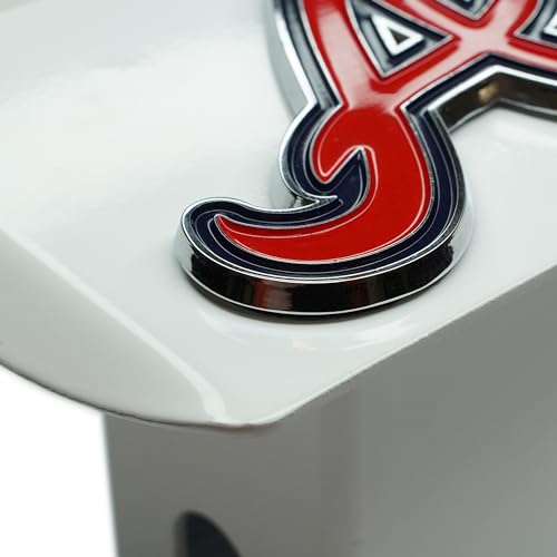 FANMATS 43608 University of Oklahoma Color Hitch Cover - White with Metal Chrome 3D Logo Emblem – Easy Installation on Truck, SUV, Car - Ideal Gift for Die Hard NCAA Fan by FANMATS - Image 2
