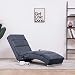 Produktbild Festnight Massage Relaxliege | Wohnzimmer Liegesessel | Modern Relaxsessel | Liegestuhl | Sofaliege | Polsterliege | mit 5 Massagemodi und Heizfunktion | Grau Wildleder-Optik 155 x 51 x 71 cm