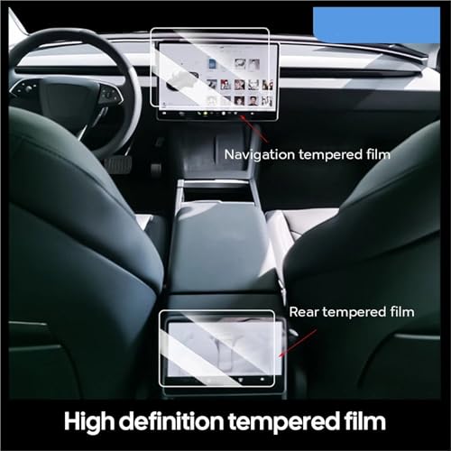 Film protection verre trempé écran tactile Tesla évite les rayures des passagers arrière