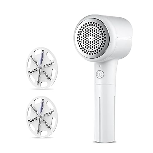 ChongMa Electric Lint Removers,Rechargeable Fabric Shaver,Lint Remover Shaver with Lint Brush for Clothes, Sweater, Couch, Blanket,2 Replaceable 6-Leaf Blades