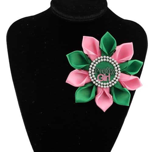 Image of POTIY Pink and Green Sorority Gift Pink Green Brooch Pin Graduation Gifts for Women