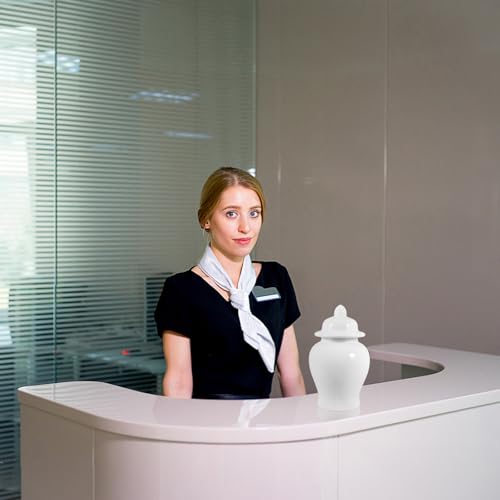 Bocal en céramique blanche avec couvercle étanche pour rangement de thé