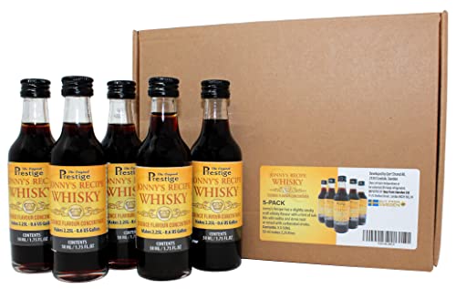 5-Pack Jonnys Whisky 50ML Flavoring Essence to Flavour 5 X 2.25L Alcoholic Beverage