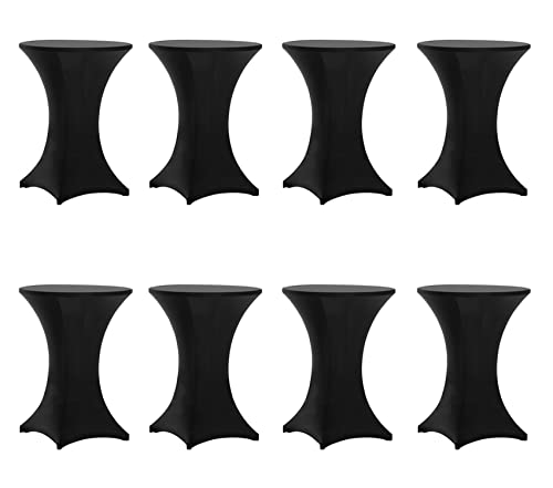 Tina's Cocktail Table Covers Black, High Top Table Cloths 8 Pack 36x43 Inch by Tinatablecover - Used condition - US$67.97