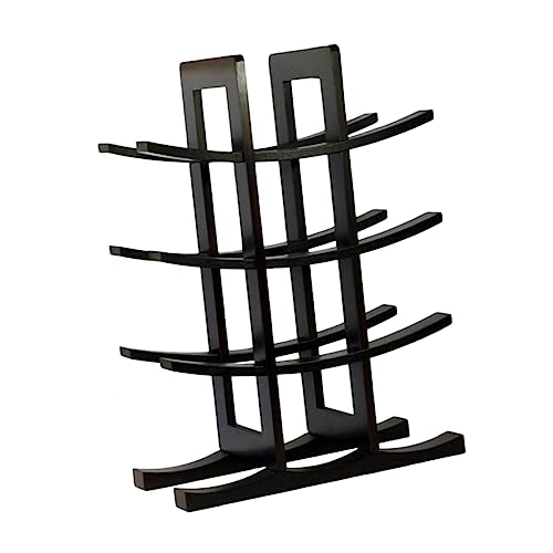 Soporte para botellas de vino de plástico negro miniatura 1