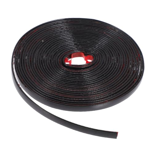 ANDRESLAD Baguette de Finition Murale Auto-Adhésive en PVC Noire Largeur 8 MM Rouleau de 10 Mètres Moulures Flexibles pour Plinthes Murales et Bords de Plafond Protection Décorative